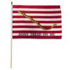 1st Navy Jack 12 x 18 inch (Don't Tread on me Flag), First Navy Jack Gadsden Don't Tread On Me Stick Flag 30" Wooden Staff