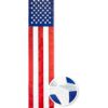 USA Flag Patriotic Bunting Pulldown 50 Embroidered Stars 20" x8', American 50 Star Pulldown 20 in x 8 ft