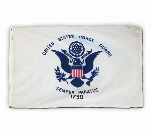 Perma-Nyl 8'x12' Nylon Coast Guard Flag, U.S Coast Guard 8'x12' Nylon Flag