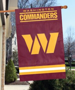 Show your team spirit on game day and every day with this officially licensed Washington Commanders NFL house banner flag