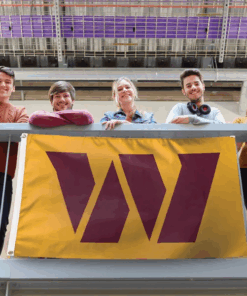 Fly your fandom with the 3' x 5' Washington Commanders Deluxe Flag.