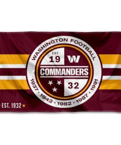 Fly your fandom with the Washington Commanders History Stripe 3' X 5' Flag